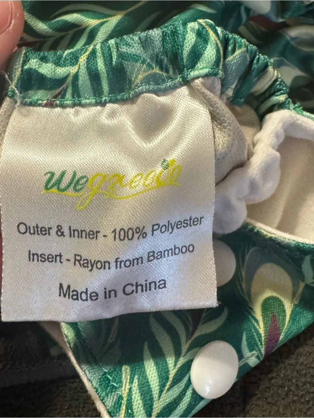 Lot of 6 Wegreeco Cloth Diapers plus 6 Bamboo Inserts One Size Prints